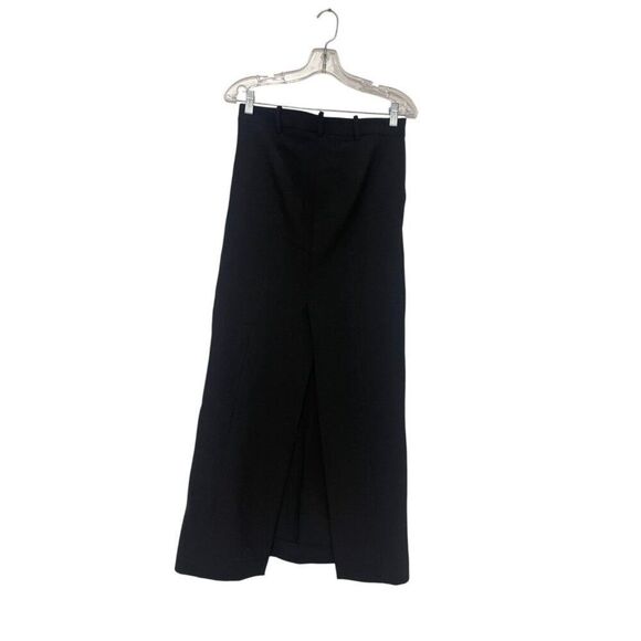 Zara Womens Pants Trousers XS Black Flat Front Wide Leg Stretchy Polyester NWOT - Picture 3 of 11